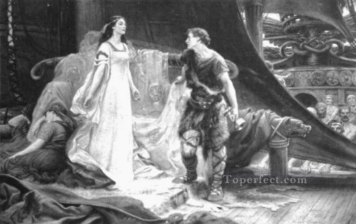 James Tristan and Isolde steel engraving Herbert James Draper Oil Paintings